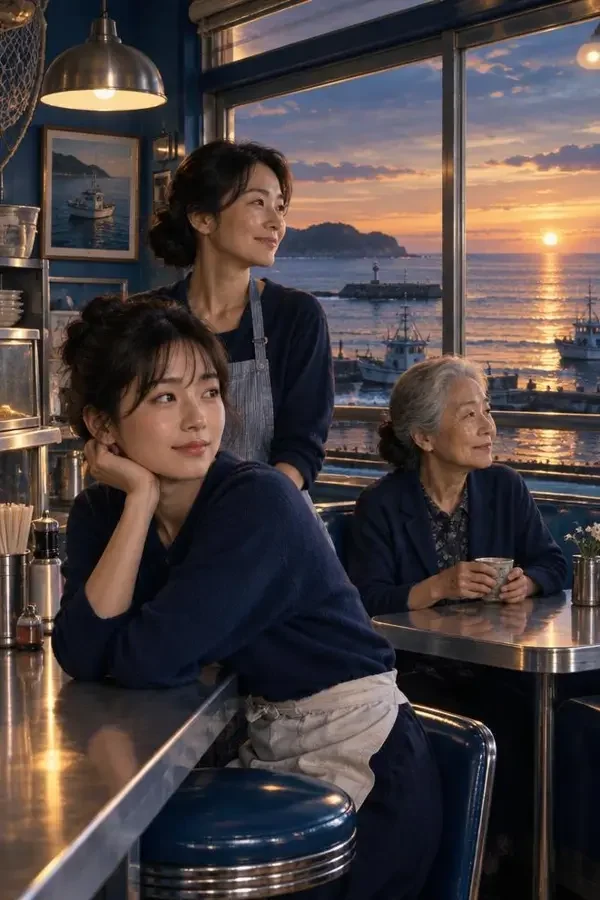 海街的夏天（Summer on the Sea Street）影片海报，2026 年日韩电影家庭、剧情作品