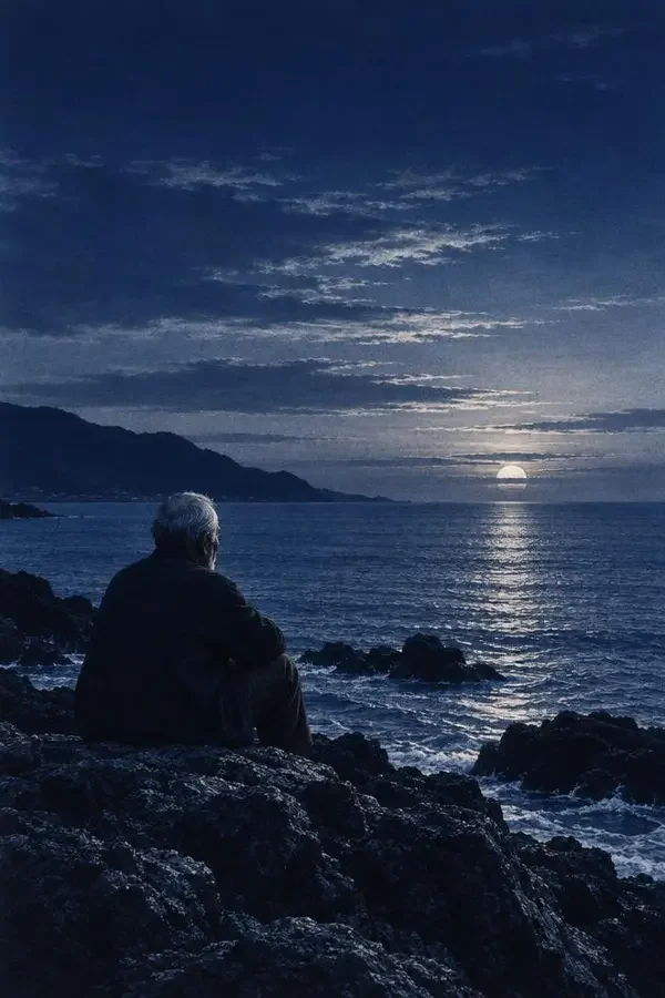 望海的人（The One Who Watches the Sea）影片海报，2026 年日韩电影剧情、治愈作品